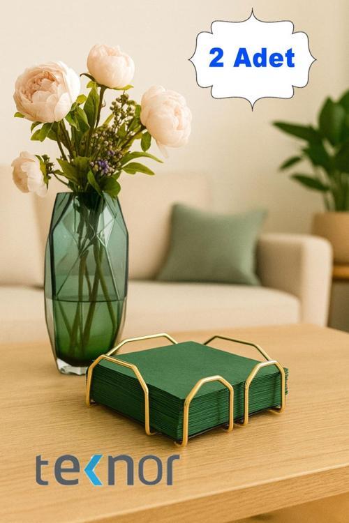 2 'li Rulo Peçetelik, Kağıt Havlu Tutacağı (Gold)