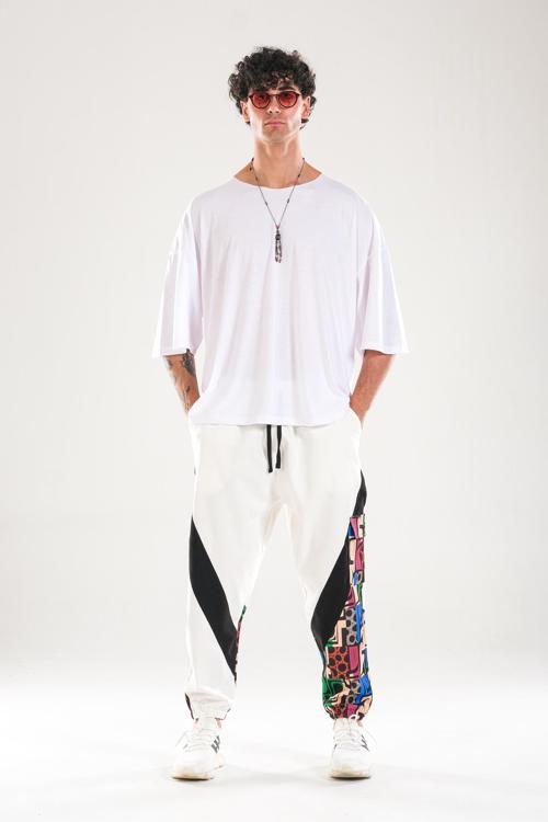 Neon Desenli Gabardin Jogger Pantolon COC1294