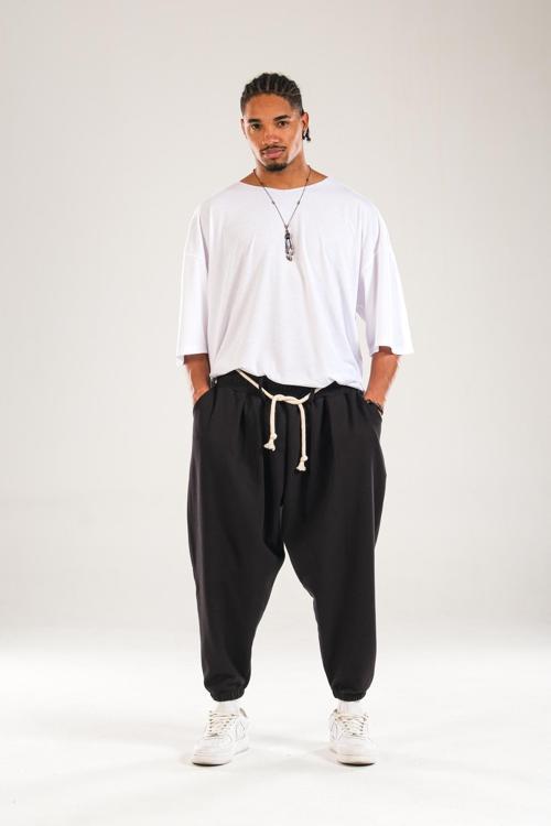 Halat Kemerli Pileli Jogger Pantolon COC1130