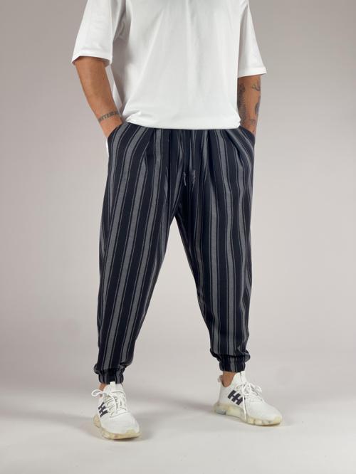 Kalın Çizgi Detaylı Pileli Yarım Şalvar COC1024