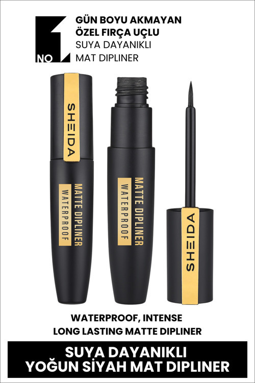 Suya Dayanıklı Yoğun Pigmentli Siyah Mat Dipliner - Intense Waterproof Matte Dipliner Black