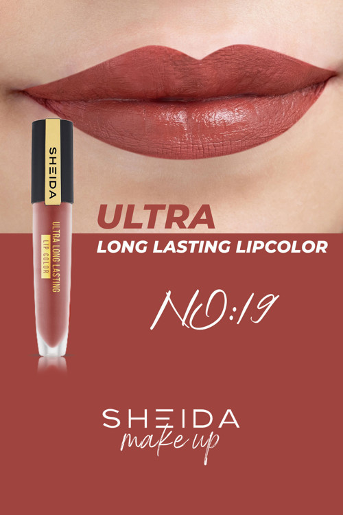 Long Lasting Uzun Süre Kalıcı Mat Likit Ruj - Yoğun Pigment & E Vitaminli Formül - No 19