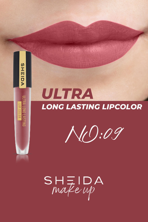 Long Lasting Uzun Süre Kalıcı Mat Likit Ruj - Yoğun Pigment & E Vitaminli Formül - No 09