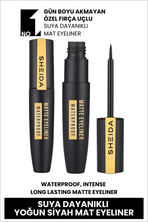 Suya Dayanıklı Yoğun Pigmentli Siyah Mat Eyeliner - Intense Waterproof Matte Eyeliner Black