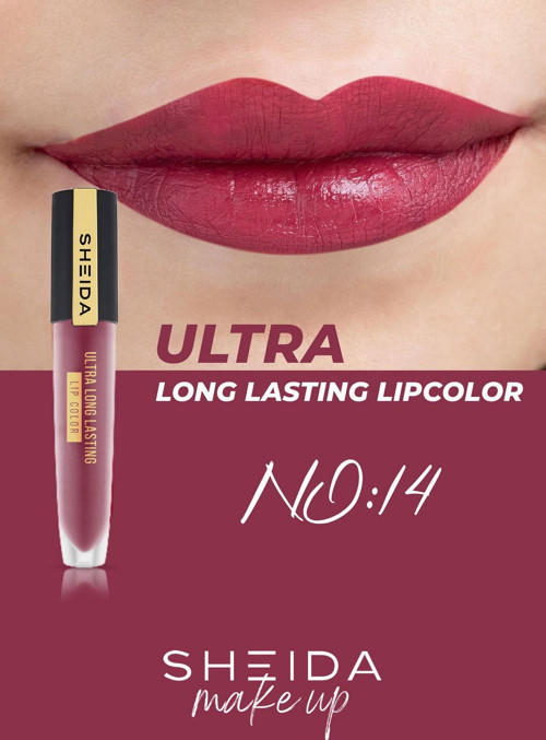 Long Lasting Uzun Süre Kalıcı Mat Likit Ruj - Yoğun Pigment & E Vitaminli Formül - No 14