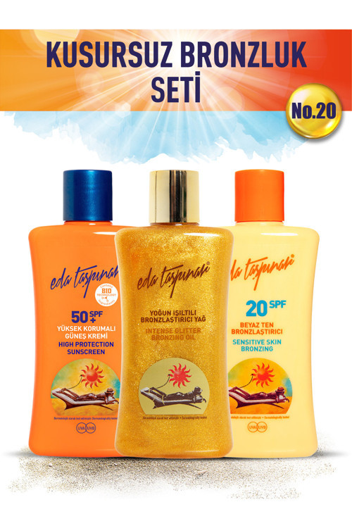 Kusursuz Bronzluk Seti no.20 IşıltılıY+BeyazT+Spf50+ (EGX04-EGX19-EGX38)