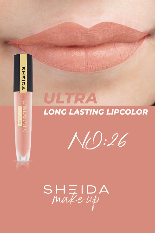 Long Lasting Uzun Süre Kalıcı Mat Likit Ruj - Yoğun Pigment & E Vitaminli Formül - No 26
