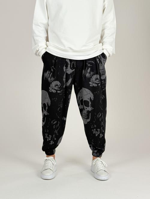 Kurukafa Desenli Erkek Pileli Yarım Şalvar COC1096