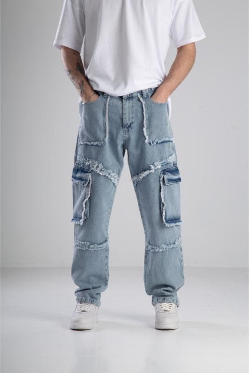 Premium Kalite Mavi Baggy Pantolon COC1926
