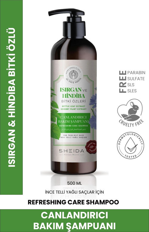 Active Shine Isırgan Ve Hindiba Bitki Özlü Canlandırıcı Bakım Şampuanı - Ince Telli Saçlar - 500 ml