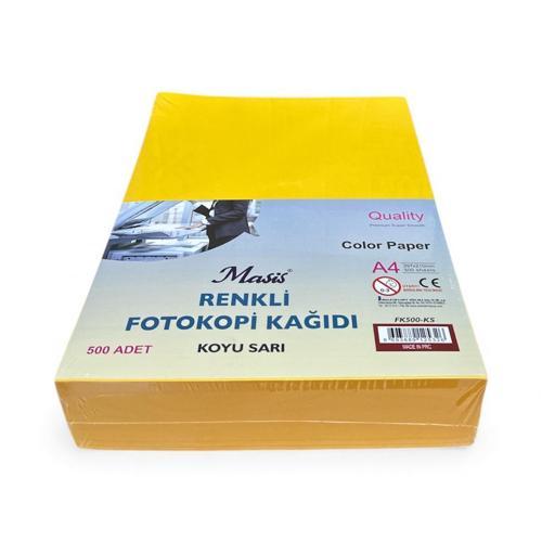 A4 Renkli Fotokopi Kağıdı 500 lü Koyu Sarı