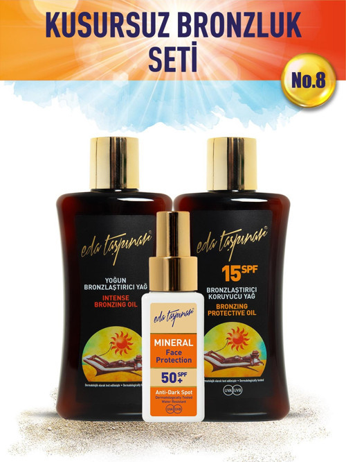 Kusursuz Bronzluk Seti no.8 Spf0+Spf15+YüzKor (EGX03-EGX17-EGX94)
