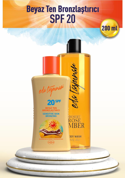 Beyaz Ten Bronzlaştırıcı SPF20 200ml -Amber Duş Jeli 400ml