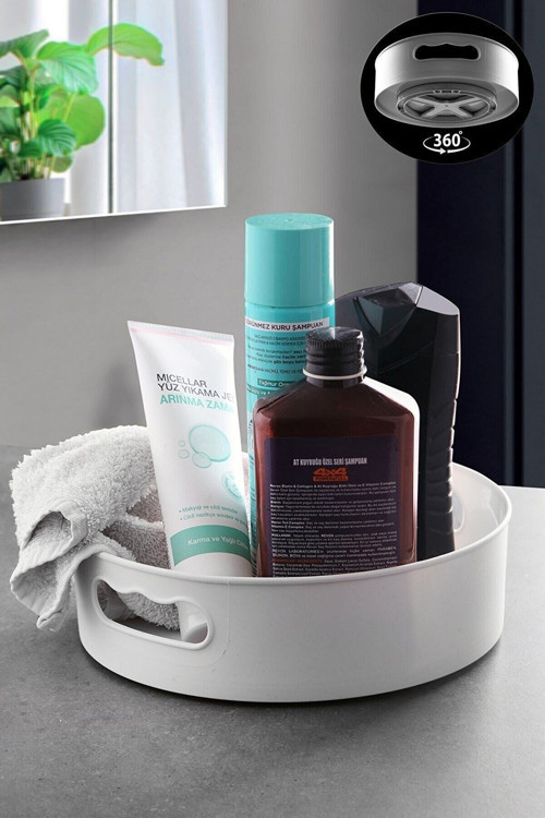 360 Derece Dönen Banyo&Buzdolabı Düzenleyici Tepsi