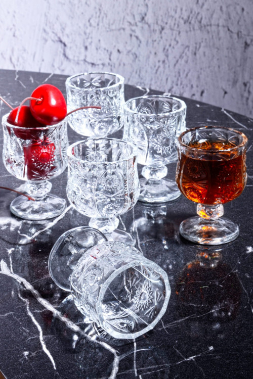 Kristal Ayaklı Kahve Yanı Bardak 45 Cc