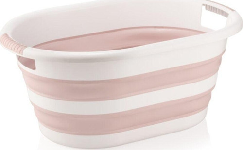 Plastik Katlanır Çamaşır Sepeti 38 Lt Pembe Plastik 38 L Makinada 45 X 45