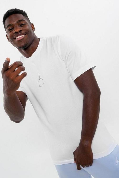 Jordan MVP Men's Jumpman T-Shirt Erkek Günlük Nakış Swoosh Pamuklu Tişört Beyaz