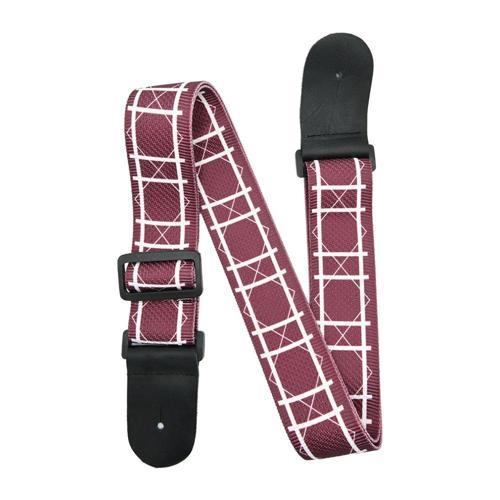 Guitars Bordo Geometrik Çizgili Gitar Askısı