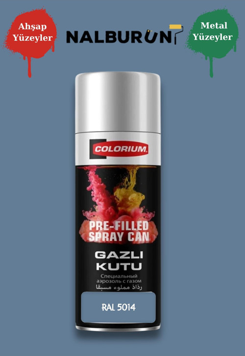 K7 Ral Renkleri 400 Ml Özel Doldurulmuş Selülozik Mat Sprey Boya Ral 5014 Güvercin Mavisi
