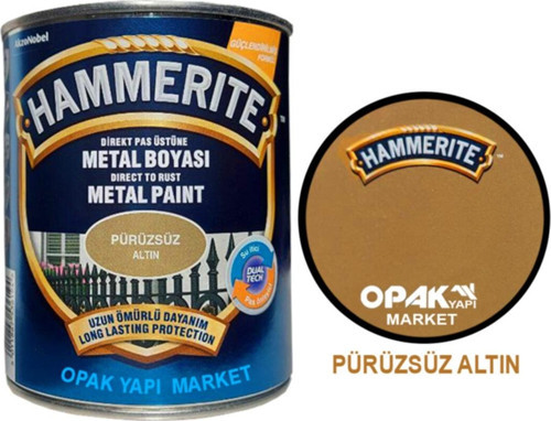 Hammerite Düz Altın 0,75Lt (1 Kg)