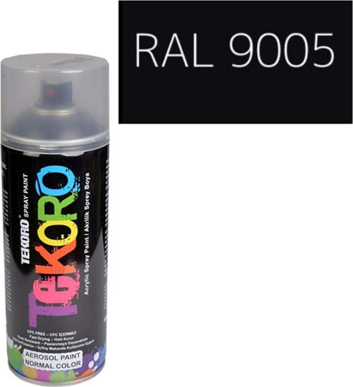Sprey Boya Ral 9005 Jet Siyah Mat 400 Ml
