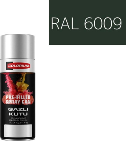 K7 Ral Renkleri 400 Ml Özel Doldurulmuş Selülozik Mat Sprey Boya Ral 6009 Tanen Yeşili