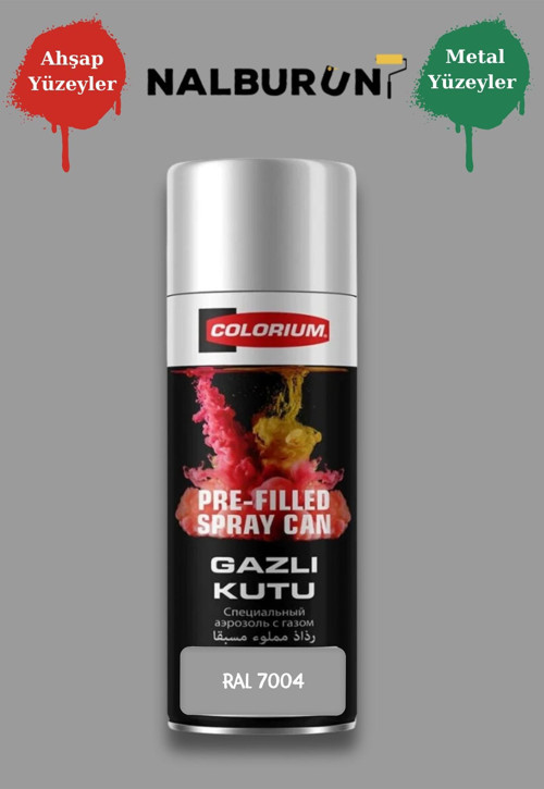 K7 Ral Renkleri 400 Ml Özel Doldurulmuş Selülozik Mat Sprey Boya Ral 7004 Sinyal Gri