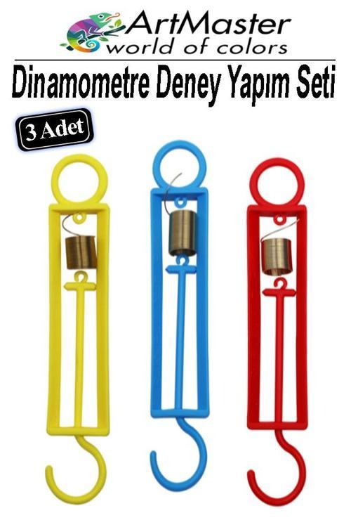 Dinamometre Renkli 3 Adet Deney Proje Yapım Seti Deney Malzemesi Okul Sınıf Deney Proje Tasarım İçin Dinomometre Modeli 