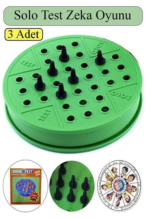Solo Test Zeka Oyunu 3 Adet Plastik Solotest Beyin Jimnastiği Oyuncak Karne Sınıf Çocuk Hediyesi Dededen Toruna Nostalji