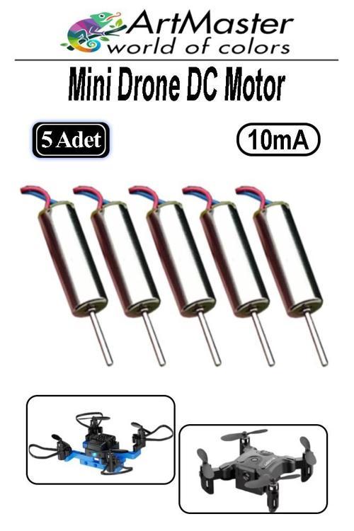 Mini Drone Motoru 5 Adet Çekirdeksiz Yüksek Hızlı Güçlü Deney Dc Dron Motoru Uçak Mini Drone Motoru Okul Helikopter