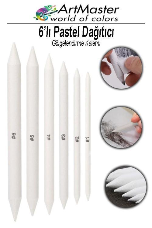 Gölgelendirme Kalemi Pastel Dağıtıcı 6 Lı 1 Paket Dağıtıcı Kalem Kara Kalem Kaynaştırma Kalemi Gölgelendirme Kalem Seti