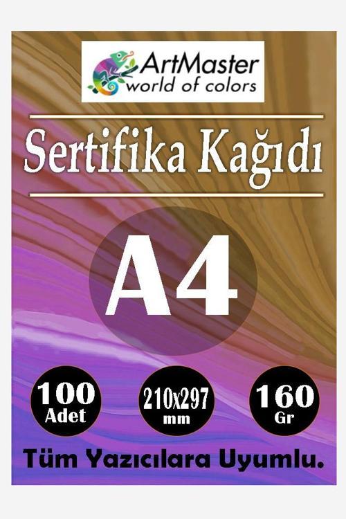 A4 Sertifika Kağıdı 100 Adet Gramajlı Fotokopi Kağıdı 160 gr Tüm Yazıcılara Uyumlu 21x29.7 cm Kalın Baskı Kağıdı Kalın