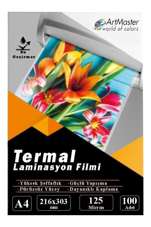 A4 Parlak Laminasyon Filmi 100 Lü 1 Paket 125 Mikron Pvc Kaplama Laminasyon Kaplama Poşeti 100 Adet