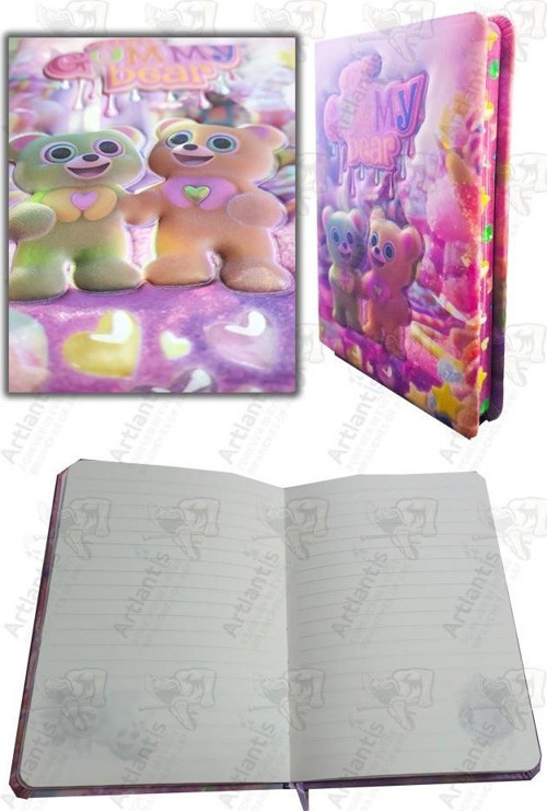 Kokulu Not Defteri 1 Adet Puffy Cute 13x18cm 96 Yaprak Çizgili Pofuduk Defter Kız Hediye Defter