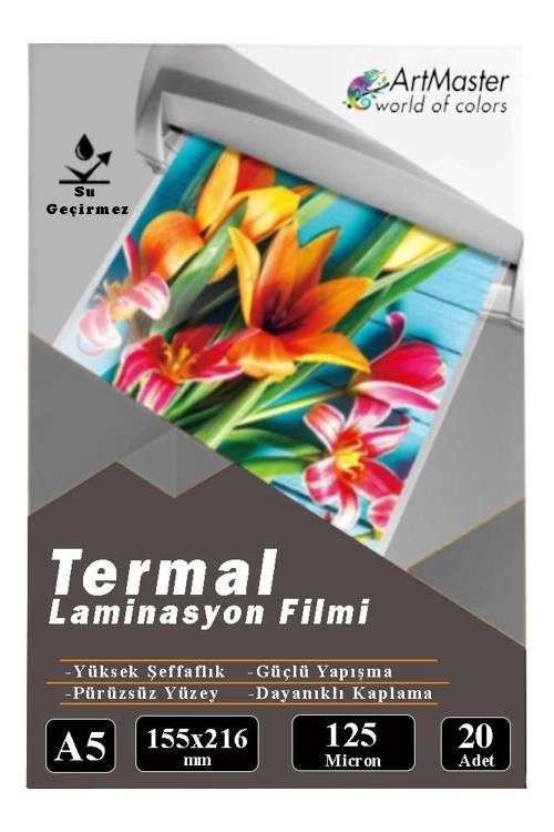 A5 Parlak Laminasyon Filmi 20 Li 1 Paket 125 Mikron Pvc Kaplama Laminasyon Kaplama Poşeti 20 Adet