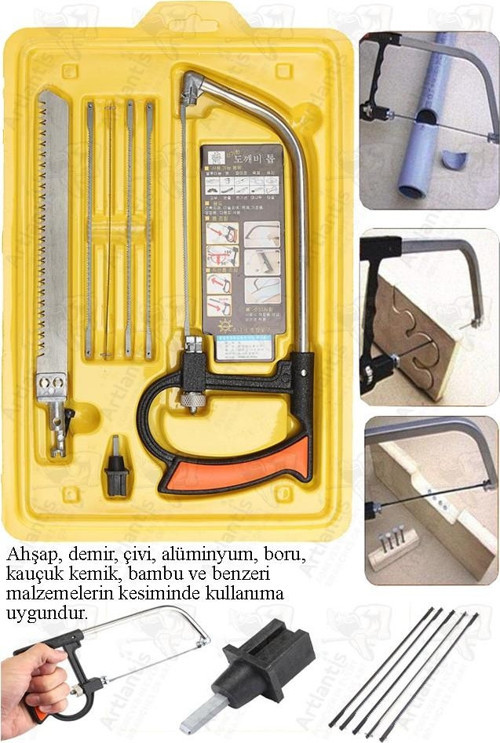 Kıl Testere Seti 7 Parça 1 Paket Kaliteli Sihirli Testere El Aleti Hassas Kesim Ahşap Plastik Demir Alüminyum Boru