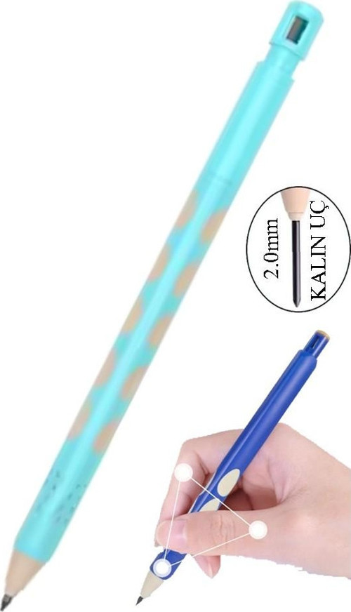 Kalın Uçlu Versatil Kalem 2.0 mm 1 Adet Kalın Uçlu Başlangıç Kalem 2,0mm Sınav Kalemi 2.0 Mekanik Uçlu Kurşun Kalem