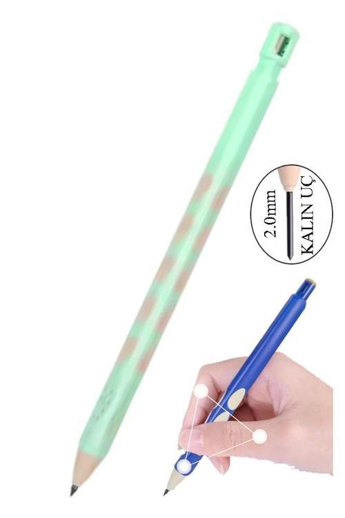 Kalın Uçlu Versatil Kalem 2.0 mm 1 Adet Kalın Uçlu Başlangıç Kalem 2,0mm Sınav Kalemi 2.0 Mekanik Uçlu Kurşun Kalem