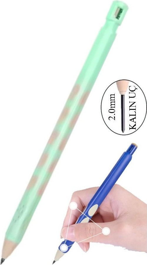 Kalın Uçlu Versatil Kalem 2.0 mm 1 Adet Kalın Uçlu Başlangıç Kalem 2,0mm Sınav Kalemi 2.0 Mekanik Uçlu Kurşun Kalem