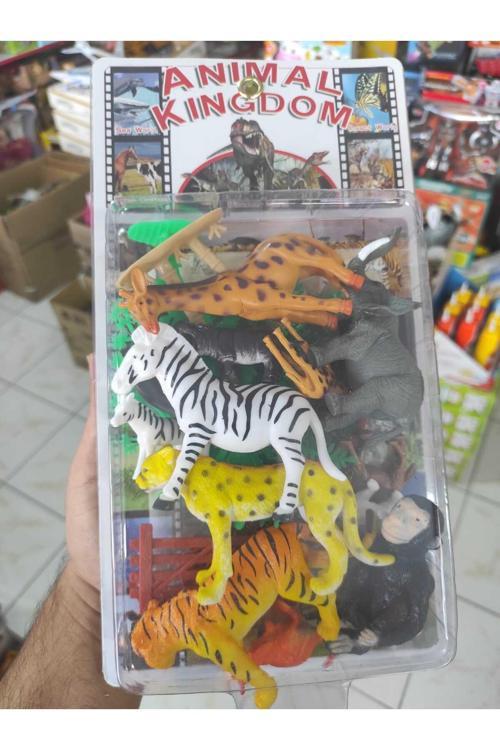 19 Parça Oyuncak Hayvan Seti Vahşi Hayvanlar Aslan Kaplan Fil Eğitici Oyuncak Hayvanlar