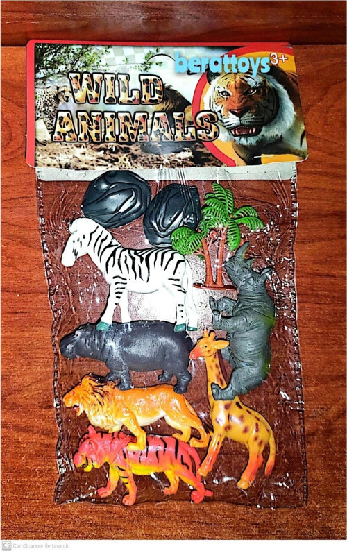 Oyuncak Hayvanlar Vahşi Hayvan Set Aslan Kaplan Zebra Zürafa 6 Pcs 10 Cm Hayvan Seti
