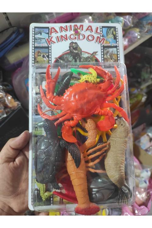 20Pcs Oyuncak Hayvan Seti Okyanus Canlıları Balık Yengeç Kapbumba Istakoz Deniz Hayvanları