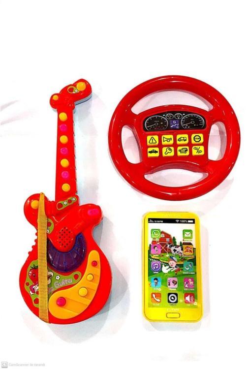 Üçü Birarada Türçe Müzikli Gitar Dokunmtk Türkçe Müzikli Telefon Türkce Sesli Direksiyon