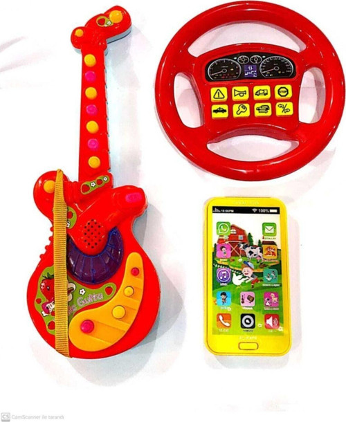 Üçü Birarada Türçe Müzikli Gitar Dokunmtk Türkçe Müzikli Telefon Türkce Sesli Direksiyon