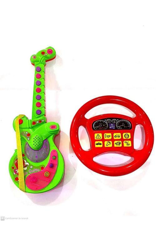 Iki Ürün Birarada Türçe Müzikli Işıklı Gitar Ve Türkce Sesli Müzikli Direksiyon