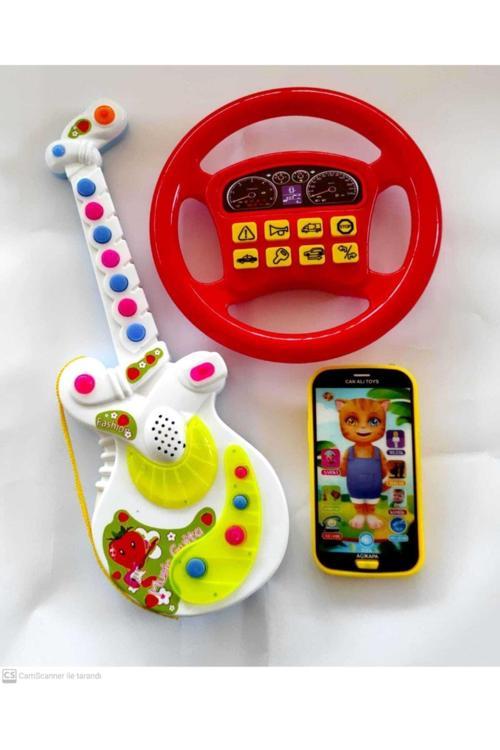 Üçü Birarada Türçe Müzikli Gitar Dokunmtk Türkçe Müzikli Telefon Türkce Sesli Direksiyon