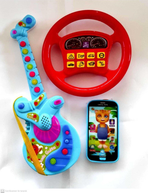 Üçü Birarada Türçe Müzikli Gitar Dokunmtk Türkçe Müzikli Telefon Türkce Sesli Direksiyon