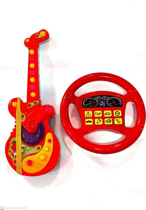 Iki Ürün Birarada Türçe Müzikli Işıklı Gitar Ve Türkce Sesli Müzikli Direksiyon