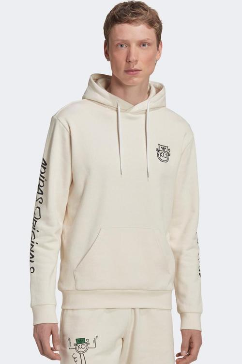 x André Saraiva Hoodie Erkek Kapüşonlu Sweatshirt Krem