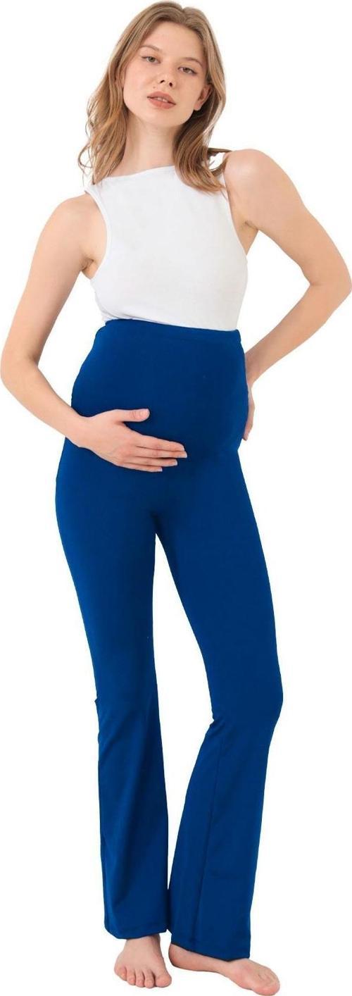 Lacivert Yüksek Bel Hamile İspanyol Paça Kadın Tayt